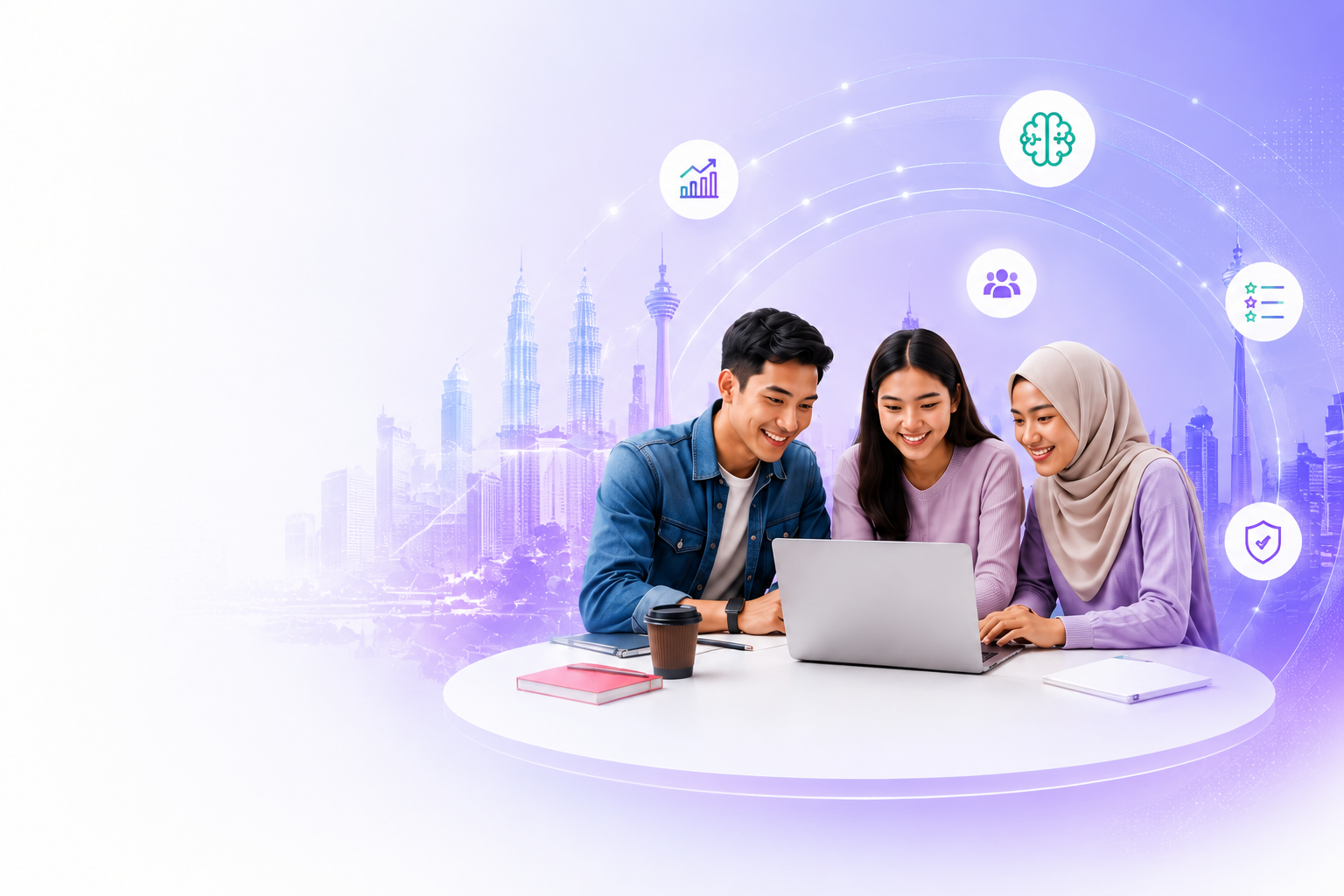 Learners collaborating with Katalyst AI